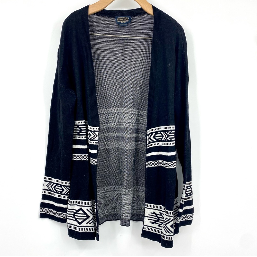Pendleton cotton knit open front cardigan S